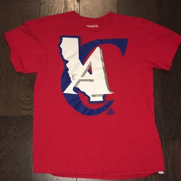 Red LA NBA 🏀Los Angeles clippers basketball go to t shirt M - Picture 1 of 2